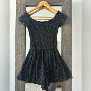 Black lace romper